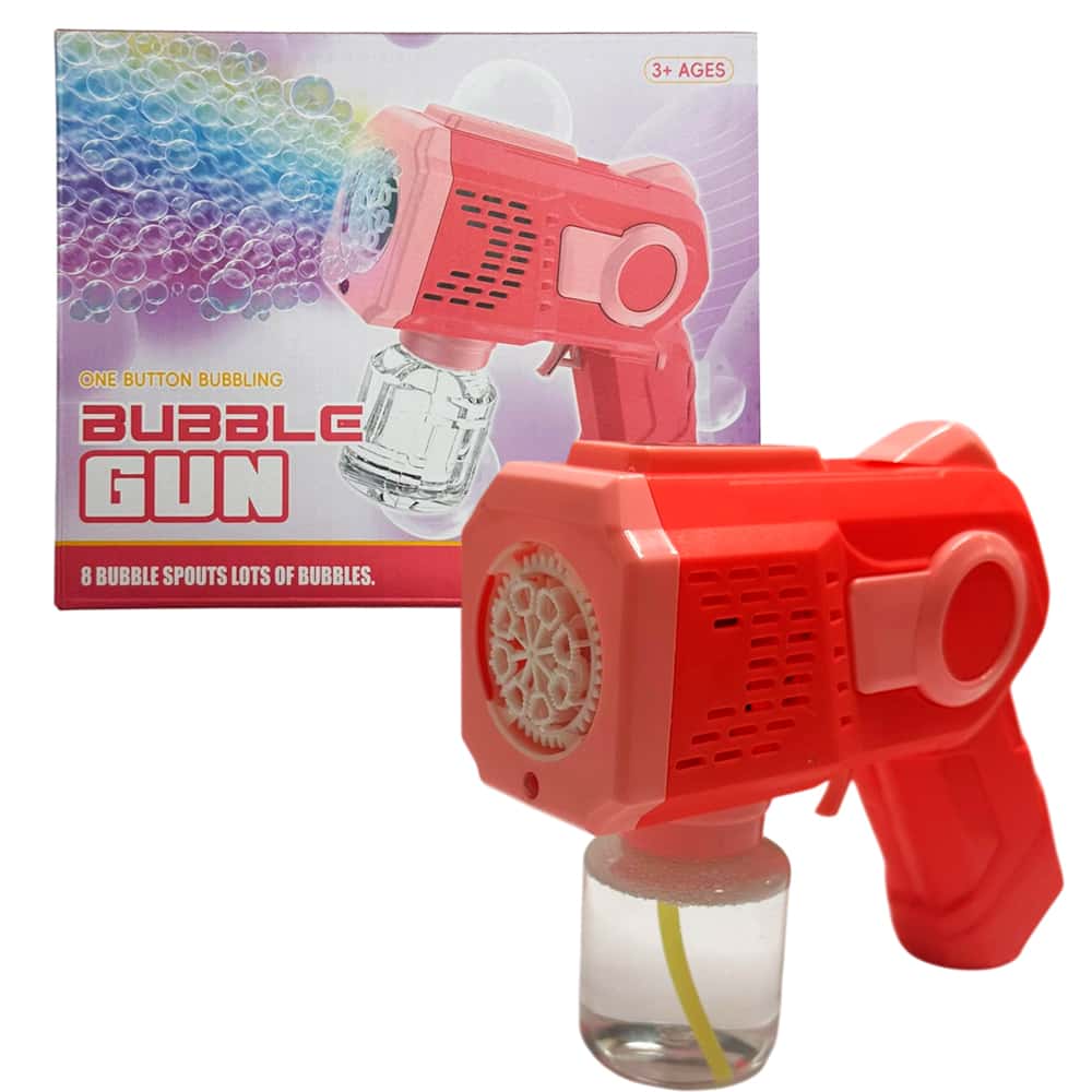 Пістолет для мильних бульбашок Bubble Gun, червоний
