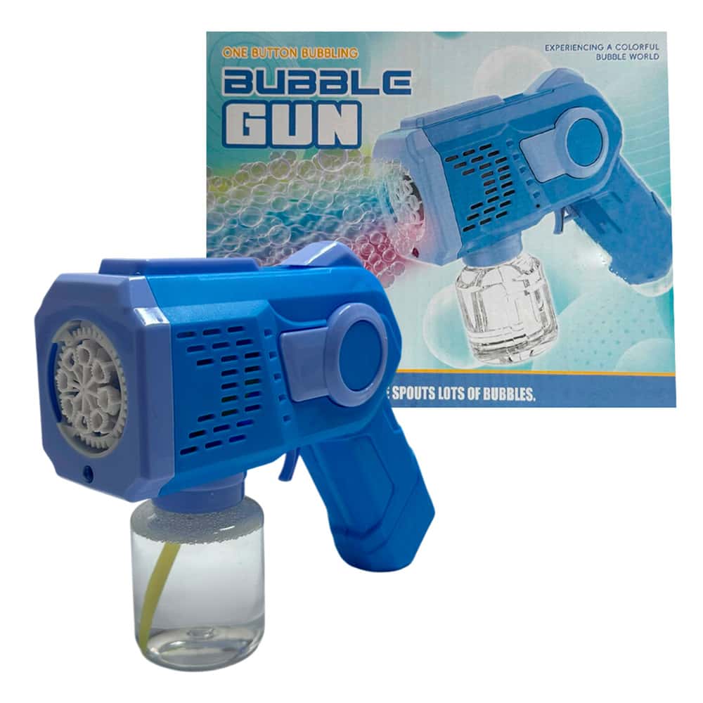Пістолет для мильних бульбашок Bubble Gun, синій